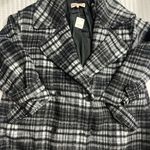 Free People Monochrome Plaid Pea Coat Photo 0
