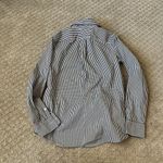 Banana Republic  Dillon Button Down Shirt Bow Detail Vertical Stripe Collar XS Photo 3