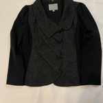 Classiques Entier  Charcoal and Black Textured Blazer Photo 2