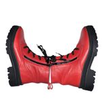ARA High Soft Dover Rubin Red Leather Ankle Boots Women 5.5 Lace Up Side Zip Photo 4