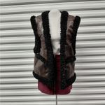 We Wore What Womens Reversible Vegan Leather Sherpa Vest Jacket Size Medium NWT Photo 5