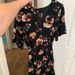 Black Swan Floral Midi Wrap Dress Photo 3