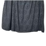 Sundance  Black Eyelet Roslin Cotton Button Front Midi Skirt, XL Photo 7