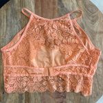 Zenana Outfitters Peach/Orange Lace Bralette NWOT Medium Photo 4