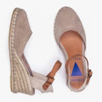 Verbenas Malena Serraje Piedra Wedges Closed Toe Neutral Beige Size 9.5 Women's Tan Photo 0