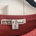 Gypsies & Moondust Gypsies Moondust Womens Large Orange Waffle Knit Twist Front Top Cabincore Cozy Photo 2