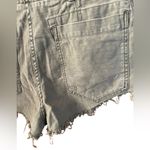 Free People Womens Raw & Patched Standoff Cutoff Shorts Cotton Olive Green Sz 4 Photo 5