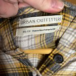Urban Republic Urban Outfitters Alex Womens Gold Black Popover Hooded Flannel Shirt Size XS Photo 4