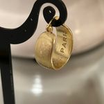 Gold frosting wide hoop earrings Photo 5