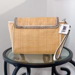 Coach  Taylor City Natural Straw Python Leather Clutch Wristlet F50929 NWT Photo 2