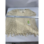 One World Womans  Medium Beige 2 Piece Pullover Crotchet Over Size Top Photo 5
