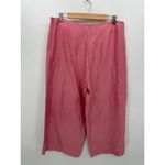 Eileen Fisher  Cropped Wide Leg Pants Women Large Pink Silk Casual Light Summer Photo 1