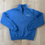 White Fox Boutique White Fox Core Classic Zip Front Sweatshirt Sweater in Ocean Blue Photo 0