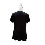 Isaac Mizrahi Live Essentials Black Short Sleeve V-Neck Women's Tee Size Small Photo 3