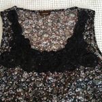 Lavish Women's  Black White BOHO ANTHRO Sleeveless Top Size Small USED #7080 Photo 2