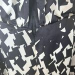 Reiss Black & White Patterned Silk Satin Layered Cocktail Dress Photo 4