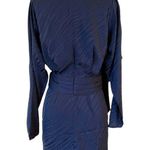 RONNY Kobo Mini Dress Shanaya Navy Blue Designer Cocktail Long Sleeves Small NWT Photo 2
