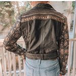 Free People Genuine Leather Charcoal Grey Moto Jacket RARE Photo 1