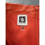 Anne Klein Orange Textured Fabric Pockets Aline Skirt Size 10 retro Photo 4