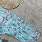 Peter Millar  Women’s Capri Pants Golf Mid Rise Paisley Multicolor in Blue Pink 8 Photo 14