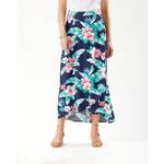 Tommy Bahama  Hibiscus Flower Hawaiian Print Island Navy Maxi Skirt, 14 Photo 10