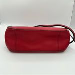 Henri Bendel Rich Red Smooth Pebbled Leather Shoulder Bag Push Lock Photo 10