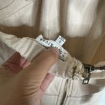 Anthropologie Moon River cream denim belted halter wide leg jumpsuit small chic Photo 6