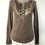 Free People Tigers Eye Long Sleeve Henley Photo 0