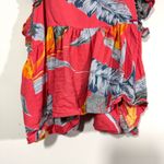 Patrons of Peace Tropical Print Ruffled Tank Photo 8