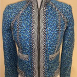 J.‎ CREW QUILTED EMBELLISHED COLORFUL Full zip JACKET WOMEN'S SIZE 0 BLUE FLORAL Photo 0