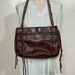 Rebecca Minkoff  Brown Leather Purse Shoulder Bag Crossbody Chain Strap Zipper Photo 5