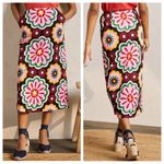 Boden USA Boden Printed A-Line Midi Skirt in Opulent Daisy - Size US 12 Petite Photo 1