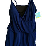 Bal Harbor Bathing Suit Sz 20W Skirted One‎ Piece Beach Pool Suit Blue Photo 0