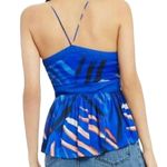 Free People Endless Fun Satin Cami Tank Top in Blue Size 0 Photo 1