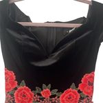 B Darlin New Velvet Top Rose Embroidered Pant Jumpsuit Mesh Bottom sz 1/2 Photo 2