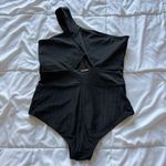 Pink Salt Womens Size Large Black One Piece One Shoulder Swimsuit Summer Beach Photo 3