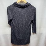 Kaileigh Women's XS Gray Heathered Striped Cowl Neck 3/4 Sleeve Top Made in USA Photo 3