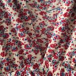 Sabina Musayev Lazuli Top Blouse in Ivory and Red Print Floral Print Size Large Photo 4