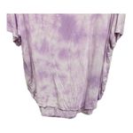 Time & Tru Purple White Tie Dye Size XXL VNeck Flowy TShirt Short Sleeve Photo 2