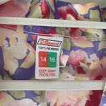 Vintage Pink Orange Floral Silky Robe Lingerie Size 14 plus Photo 5