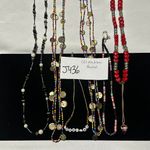 J436 Bulk Bundle of 6 Beaded Necklaces Gold Photo 2