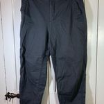 Old Navy  High Rise OG Chino Pants Women's Size L Dark Grey Cropped Elastic Waist Photo 0