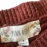 Pink Rose Cropped Sweater Photo 4
