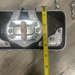 Big Buddha Crossbody, silver and black, comes  with 3 straps, has some wear see flaws in pics Photo 2