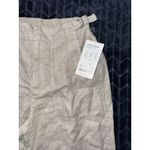 Athleta Women's Voyager Linen Pants Undyed Beige Elastic Adjustable Waist Sz 6 T Photo 2