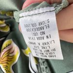 Entro Green Floral Sleeveless Lined Split Neck Crochet Pullover Mini Dress Sz S Photo 6