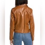 Sam Edelman NWT • Moto Jacket in Vegan Leather, Light Brown, Size Medium Photo 1