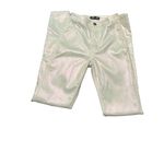 Metallic Disco iridescent cream shimmer high waist jeans. Small. NWOT Size undefined Photo 2