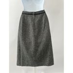 Women's J' Envie New York Black & Ivory Pencil Zipper Front Skirt Sz: 8 (b34) Size 6 Photo 1