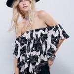Free People  Floral Flowy Jungle Tropical Tribal Boho Chic Vacation Top XS Photo 0
